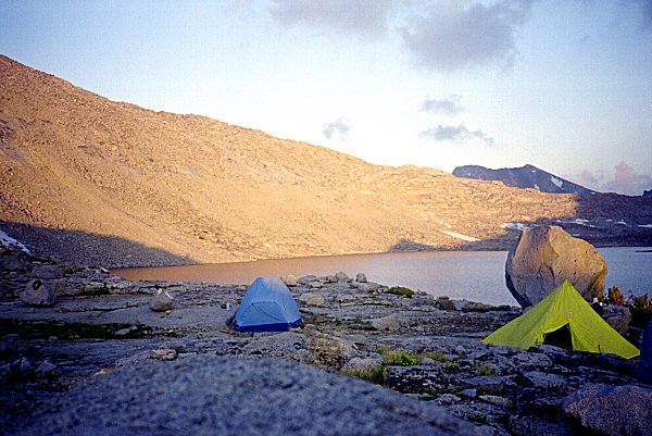 Sunset at Camp site Upper Gardiner Basin