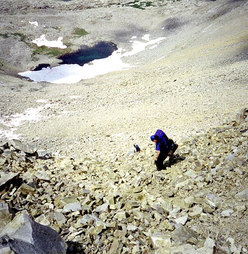 Descending Kaweah Pass