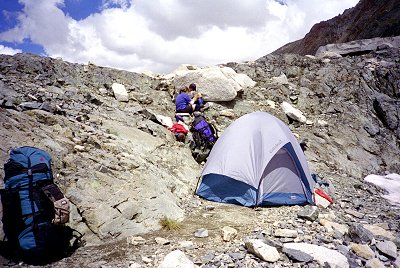 Campsite at Glacier Lake